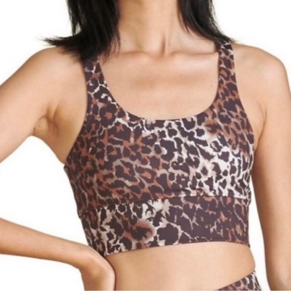 Veronica Beard Malea Leopard-Print Sport Bra Size Xs